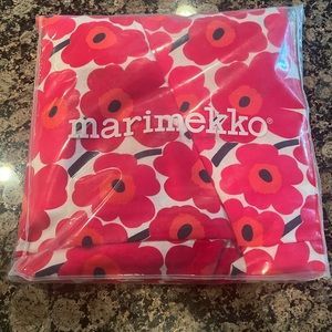 Poppy shower curtain. Brand new: Red pink white and black.